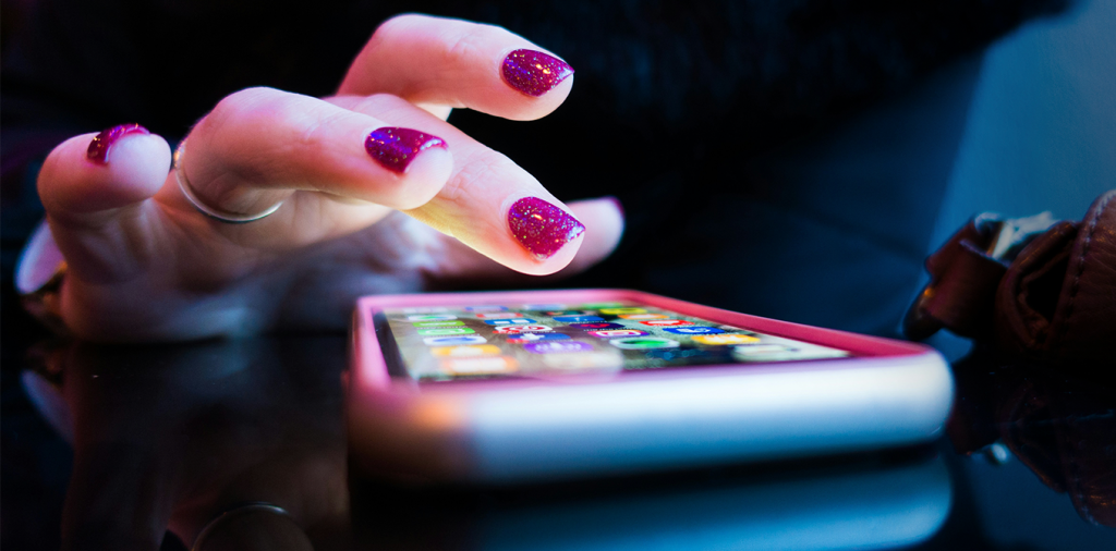 Person using smartphone